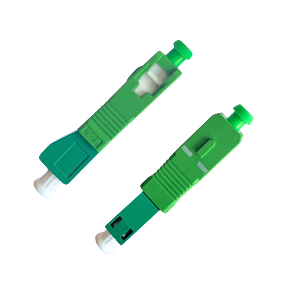 SC/APC to LC/APC Adapter - 2 Pack - LCAPC to SCAPC Adapter for Converting 1.25mm Female LC/APC Fiber Optic Cable to 2.5mm Male SC/APC Fiber - SM SX