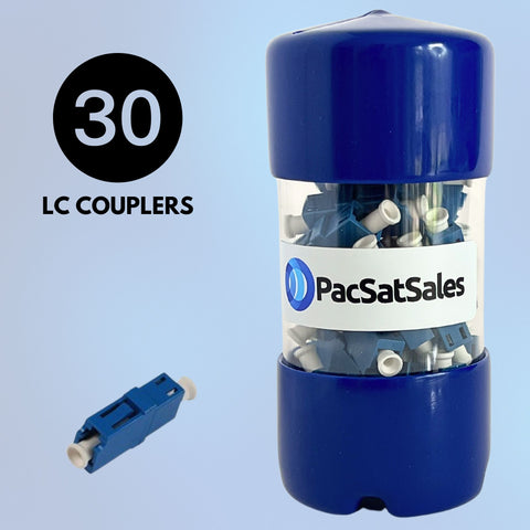 Contractor 30-Pack LC to LC Fiber Optic Couplers - 30 Pack LC Fiber Connector in EZ Open Tube - LC Fiber Coupler Kit for Simple LC Fiber Cable Connection