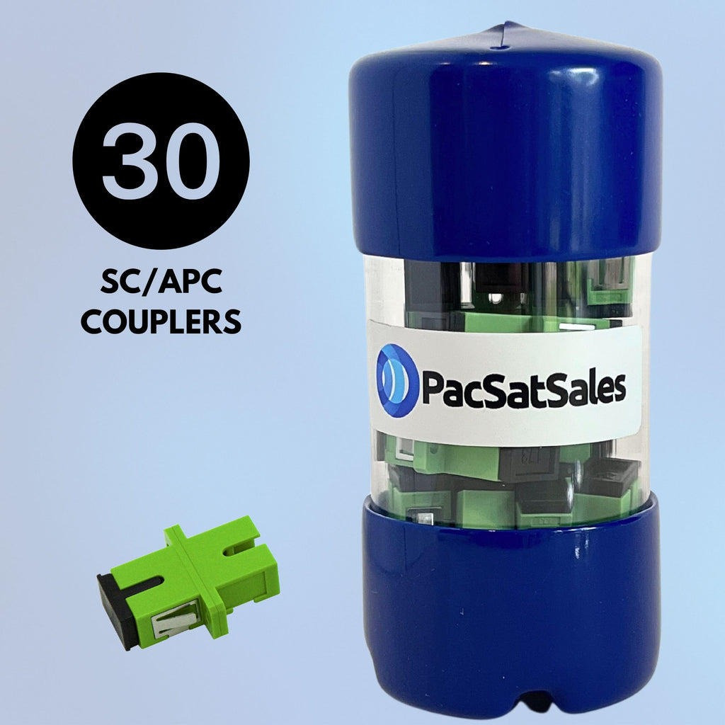 Contractor 30-Pack EZ Open Tube -SC/APC Fiber Optic Coupler - SC to SC Coupler for Your SC Fiber Connector Kit - SC/APC to SC/APC Fiber Coupler Extends Fiber Internet Cables for Optical Cable Extension
