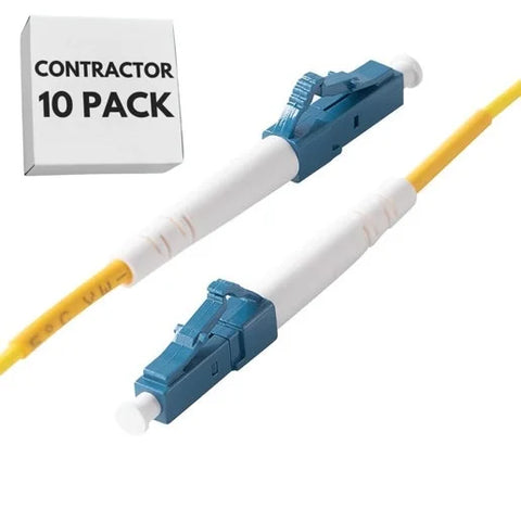 Contractor 10-Pack - 1M Single-Mode LC to LC Simplex Patch Cable