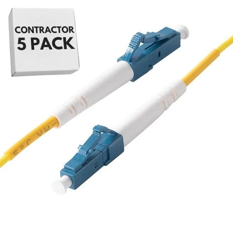 Contractor 5-Pack - 1M Single-Mode LC to LC Simplex Patch Cable