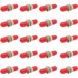 PacSatSales - ST to ST Coupler - 20 Pack - ST Connector/ST Fiber Optic Coupler for Extending ST Fiber Cables - Fiber Optic Cable Connectors with Twist and Turn Barrel Lock Mechanism