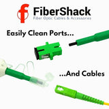FiberShack - 2.5mm SC Fiber Cleaner Pen & Dust Caps - FC & ST Fiber Optic Cleaning Pen - 800+ Fiber optic connector cleaner - with Added Protection Case for ST Fiber Cleaner Pen
