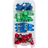Fiber Optic Coupler Kit for ST, LC, SC, SC/APC Cables. 4 Styles with 26 Couplers for Single-Mode & Multi-Mode Patch Cords