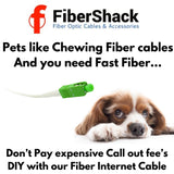 FiberShack - WHITE - 15M SC/APC to SC/APC Fiber Optic Internet Cable. Patch Cable for FTTH Networks. Single Mode - Simplex