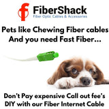 FiberShack - WHITE - 5M SC/APC to SC/APC Fiber Optic Internet Cable. Patch Cable for FTTH Networks. Single Mode - Simplex