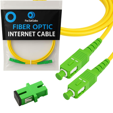 Fiber Optic Internet Cable - for replacing your home fiber internet cable. SC/APC to SC/APC Ends connect directly to your Fiber Router