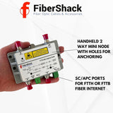 FiberShack 2-Way Mini Optical Fiber Node - Forward/Reverse - FTTH 1310nm/CATV