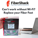 FiberShack - WHITE - 25M SC/APC to SC/APC Fiber Optic Internet Cable. Patch Cable for FTTH Networks. Single Mode - Simplex