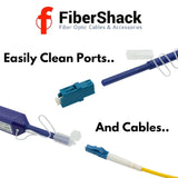 Fibershack - 1.25mm LC Fiber Cleaner Pen. 800+ Single Click Fiber Cleaner. Dual Fiber Optic Connector Cleaner & Endface Fiber Optic Cleaning Pen. Fiber LC Cleaner Comes with an Added Protection Case