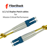 FiberShack - 2M LC to LC Duplex Fiber Optic Patch Cable - Single Mode SM SX