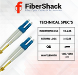 Contractor 5-Pack - LC to LC Singlemode OS2 Fiber Optic Loopback Cable