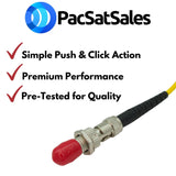 PacSatSales - ST to ST Coupler - 5 Pack - ST Connector/ST Fiber Optic Coupler for Extending ST Fiber Cables - Fiber Optic Cable Connectors with Twist and Turn Barrel Lock Mechanism