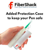 FiberShack - 2.5mm SC Fiber Cleaner Pen & Dust Caps - FC & ST Fiber Optic Cleaning Pen - 800+ Fiber optic connector cleaner - with Added Protection Case for ST Fiber Cleaner Pen