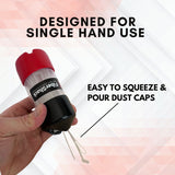 FiberShack - Tube of 2.5mm SC Fiber Optic Dust Caps with Lanyard - 100 Pack - for Devices, Cables and End Faces - SC, ST, FC