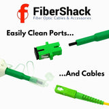 Fibershack - LC Fiber Cleaner & SC Fiber Cleaner - 2 Pack with Protection Case - 1.25mm & 2.5mm Optical Cable Cleaning Pens for Ports & Cables