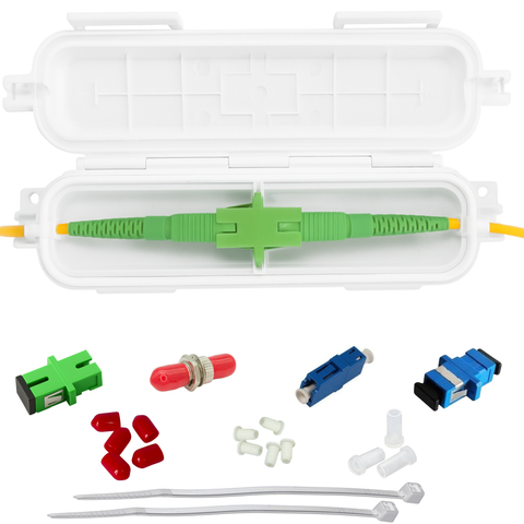 Contractor 5-Pack – White Fiber Optic Water Resistant Splice Enclosure with 4 Couplers
