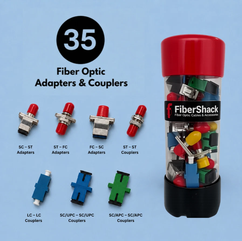 Contractor Combo Fiber Adapter & Coupler Kit Tube