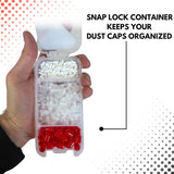 Fibershack - Fiber Optic Dust Cap Kit - 3 Pack Set of Fiber Dust Caps in a Snap Lock Case - Desgined to fit 1.25mm LC, 2.5mm SC/ST/FC & Red ST Bulkhead & Optical Dust Cover End Faces