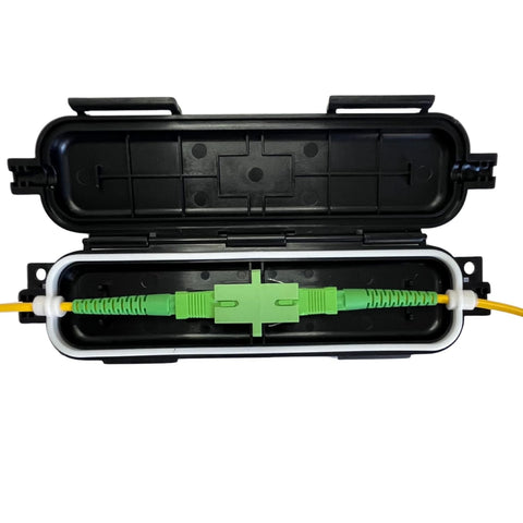 Contractor 5-Pack – Black Fiber Optic Water Resistant Splice Enclosure with 4 Couplers