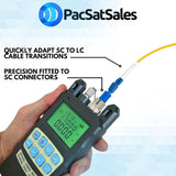 PacSatSales - SC to LC Adapter - 2 pack - LC to SC Adapter for Converting a 1.25mm Female LC Fiber Optic Cable to 2.5mm Male SC/UPC Fiber Optical Power Meter, VFL, Fiber Test Meter or Bulkhead Port