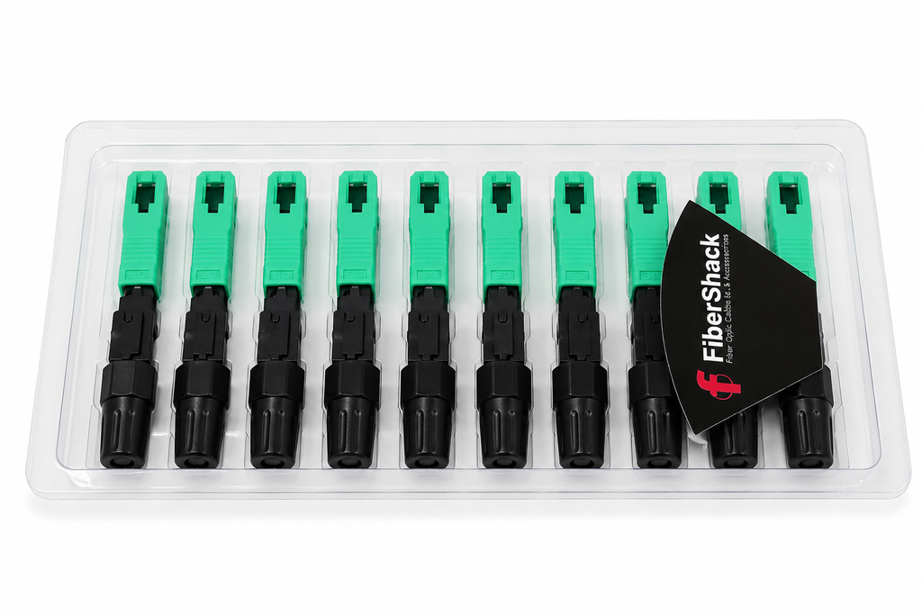 FiberShack - SC/APC Fiber Optic Quick Connector - 10 Pack