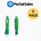 SC/APC to LC/APC Adapter - 2 Pack - LCAPC to SCAPC Adapter for Converting 1.25mm Female LC/APC Fiber Optic Cable to 2.5mm Male SC/APC Fiber - SM SX