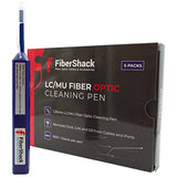 FiberShack - Fiber Optic Cleaner Pens - Industry proven - 800+ Single Click Fiber Cleaner (LC/MU - 5 PACK)