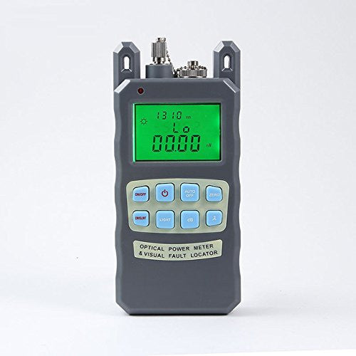 All-In-One Handheld Optical Power Meter with 10mW Visual Fault Locator & Fiber Optic Laser Cable Tester