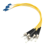 1ft / 12" - 5 Pack - Single Mode SIMPLEX - LC to ST Patch Cable