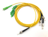 1ft / 12" - 5 Pack - Single Mode SIMPLEX - SC/APC to ST Patch Cable