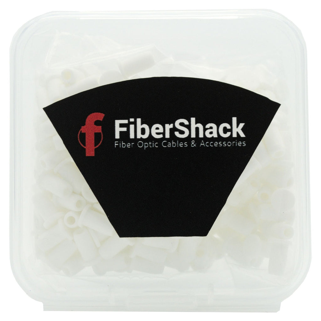 FiberShack - LC Fiber Optic Dust Caps for Devices, Cables and End Faces - in Plastic Snap case.