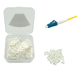 FiberShack - LC Fiber Optic Dust Caps for Devices, Cables and End Faces - in Plastic Snap case.