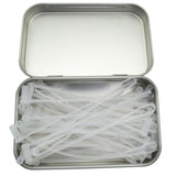 FiberShack - Tin of 2.5mm SC Fiber Optic Dust Caps with Lanyard - for Devices, Cables and End Faces - SC, ST, FC